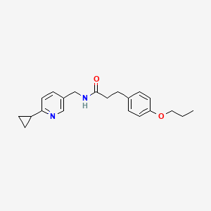 molecular formula C21H26N2O2 B2479621 N-[(6-cyclopropylpyridin-3-yl)methyl]-3-(4-propoxyphenyl)propanamide CAS No. 2097926-30-0