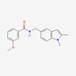 N-[(1,2-dimethylindol-5-yl)methyl]-3-methoxybenzamide