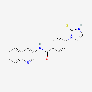 N-(quinolin-3-yl)-4-(2-sulfanyl-1H-imidazol-1-yl)benzamide