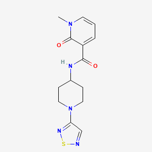 molecular formula C14H17N5O2S B2479629 N-(1-(1,2,5-thiadiazol-3-yl)piperidin-4-yl)-1-methyl-2-oxo-1,2-dihydropyridine-3-carboxamide CAS No. 2034517-90-1