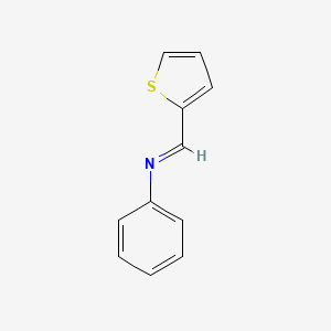 molecular formula C11H9NS B2479630 N-[(E)-2-thienylmethylidene]aniline CAS No. 1191913-61-7