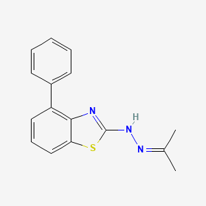 4-Phenyl-2-[2-(propan-2-ylidene)hydrazinyl]-1,3-benzothiazole