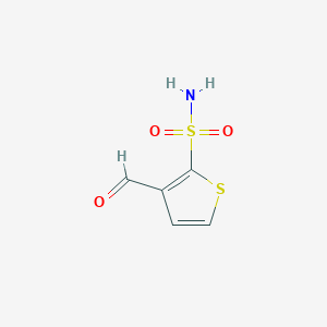 molecular formula C5H5NO3S2 B2479634 3-甲酰基噻吩-2-磺酰胺 CAS No. 1849260-59-8