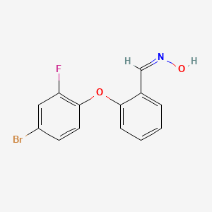 molecular formula C13H9BrFNO2 B2479637 2-(4-溴-2-氟苯氧基)苯甲醛肟 CAS No. 478043-85-5