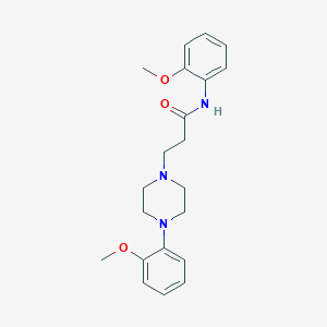 molecular formula C21H27N3O3 B247964 N-(2-methoxyphenyl)-3-[4-(2-methoxyphenyl)piperazin-1-yl]propanamide 