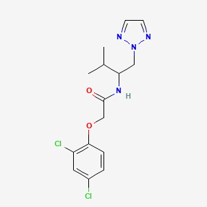 molecular formula C15H18Cl2N4O2 B2479643 2-(2,4-dichlorophenoxy)-N-(3-methyl-1-(2H-1,2,3-triazol-2-yl)butan-2-yl)acetamide CAS No. 2034561-37-8