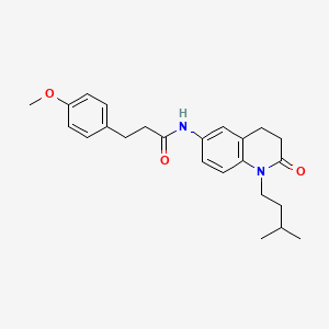 molecular formula C24H30N2O3 B2479647 N-(1-异戊基-2-氧代-1,2,3,4-四氢喹啉-6-基)-3-(4-甲氧基苯基)丙酰胺 CAS No. 946372-32-3