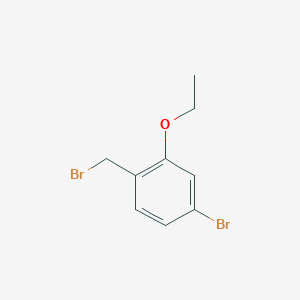 molecular formula C9H10Br2O B2479648 4-Bromo-1-(bromomethyl)-2-ethoxybenzene CAS No. 1266114-44-6