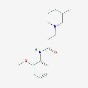 molecular formula C16H24N2O2 B247965 N-(2-methoxyphenyl)-3-(3-methylpiperidin-1-yl)propanamide 