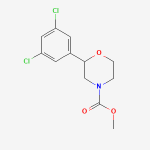 molecular formula C12H13Cl2NO3 B2479655 Methyl-2-(3,5-Dichlorphenyl)morpholin-4-carboxylat CAS No. 1421467-11-9