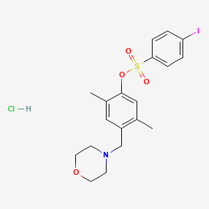 molecular formula C19H23ClINO4S B2479660 2,5-二甲基-4-(吗啉甲基)苯基 4-碘苯磺酸盐盐酸盐 CAS No. 1049749-63-4
