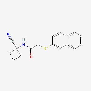 molecular formula C17H16N2OS B2479676 N-(1-cyanocyclobutyl)-2-(naphthalen-2-ylsulfanyl)acetamide CAS No. 1424438-91-4