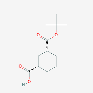 molecular formula C12H20O4 B2479677 (1S,3R)-3-[(2-Methylpropan-2-yl)oxycarbonyl]cyclohexane-1-carboxylic acid CAS No. 2247106-80-3