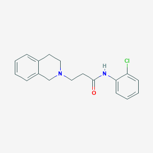 molecular formula C18H19ClN2O B247968 N-(2-chlorophenyl)-3-(3,4-dihydro-2(1H)-isoquinolinyl)propanamide 
