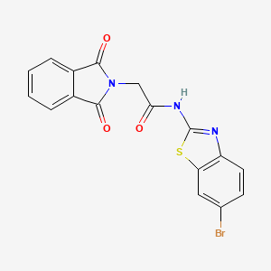 molecular formula C17H10BrN3O3S B2479681 N-(6-溴苯并[d]噻唑-2-基)-2-(1,3-二氧代异吲哚啉-2-基)乙酰胺 CAS No. 139458-59-6