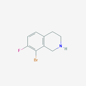molecular formula C9H9BrFN B2479682 8-Bromo-7-fluoro-1,2,3,4-tetrahydroisoquinoline CAS No. 1780581-08-9
