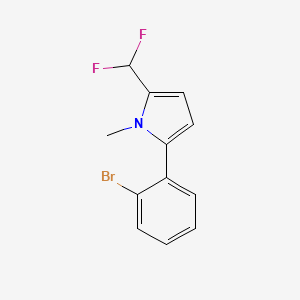 molecular formula C12H10BrF2N B2479689 2-(2-Bromophenyl)-5-(difluoromethyl)-1-methylpyrrole CAS No. 2248338-59-0