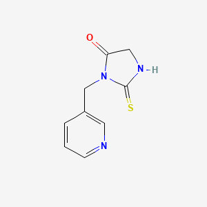 molecular formula C9H9N3OS B2479692 3-(3-pyridinylmethyl)-2-thioxotetrahydro-4H-imidazol-4-one CAS No. 287197-91-5