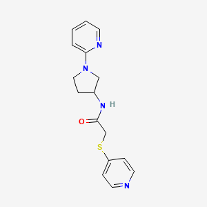 molecular formula C16H18N4OS B2479696 N-(1-(pyridin-2-yl)pyrrolidin-3-yl)-2-(pyridin-4-ylthio)acetamide CAS No. 1788557-42-5