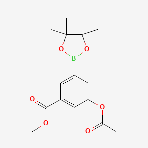 molecular formula C16H21BO6 B2479697 Pinacolester der 3-Acetoxy-5-(Methoxycarbonyl)phenylboronsäure CAS No. 2377611-62-4