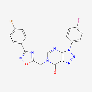 molecular formula C19H11BrFN7O2 B2479700 6-((3-(4-溴苯基)-1,2,4-噁二唑-5-基)甲基)-3-(4-氟苯基)-3H-[1,2,3]三唑并[4,5-d]嘧啶-7(6H)-酮 CAS No. 1206987-89-4