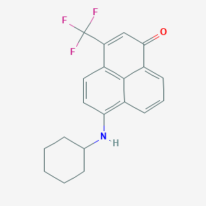 molecular formula C20H18F3NO B2479701 6-(cyclohexylamino)-3-(trifluoromethyl)-1H-phenalen-1-one CAS No. 313972-44-0