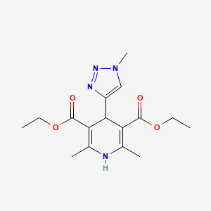 molecular formula C16H22N4O4 B2479706 Diethyl 2,6-dimethyl-4-(1-methyltriazol-4-yl)-1,4-dihydropyridine-3,5-dicarboxylate CAS No. 2415463-12-4