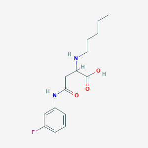 molecular formula C15H21FN2O3 B2479709 4-((3-Fluorophenyl)amino)-4-oxo-2-(pentylamino)butanoic acid CAS No. 1048005-69-1