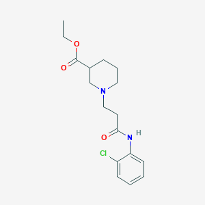 molecular formula C17H23ClN2O3 B247972 Ethyl 1-[3-(2-chloroanilino)-3-oxopropyl]-3-piperidinecarboxylate 