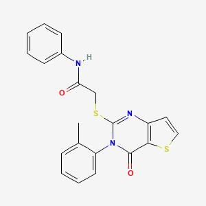 2-{[3-(2-methylphenyl)-4-oxo-3,4-dihydrothieno[3,2-d]pyrimidin-2-yl]sulfanyl}-N-phenylacetamide