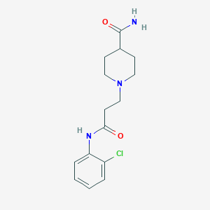 molecular formula C15H20ClN3O2 B247974 1-[3-(2-Chloroanilino)-3-oxopropyl]-4-piperidinecarboxamide 