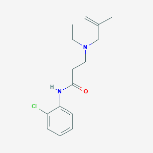 molecular formula C15H21ClN2O B247975 N-(2-chlorophenyl)-3-[ethyl(2-methyl-2-propenyl)amino]propanamide 