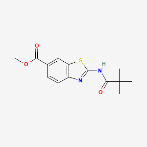 molecular formula C14H16N2O3S B2479750 2-甲基-2-叔丁酰氨基苯并[d]噻唑-6-羧酸甲酯 CAS No. 864860-58-2