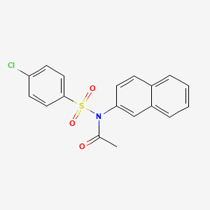 N-(4-chlorobenzenesulfonyl)-N-(naphthalen-2-yl)acetamide