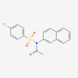 molecular formula C18H14ClNO3S B2479751 N-(4-氯苯磺酰基)-N-(萘-2-基)乙酰胺 CAS No. 14737-75-8