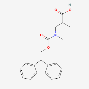 molecular formula C20H21NO4 B2479755 3-{[(9H-芴-9-基甲氧羰基](甲基)氨基}-2-甲基丙酸 CAS No. 1340212-59-0