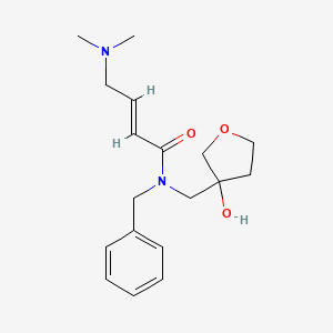 molecular formula C18H26N2O3 B2479759 (E)-N-Benzyl-4-(dimethylamino)-N-[(3-hydroxyoxolan-3-yl)methyl]but-2-enamide CAS No. 2411329-32-1