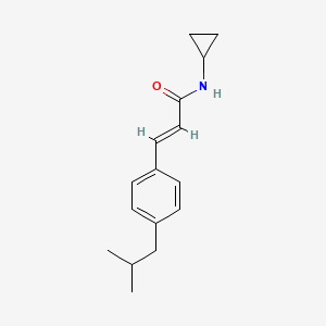 molecular formula C16H21NO B2479765 N-环丙基-3-(4-异丁基苯基)丙烯酰胺 CAS No. 1164533-62-3