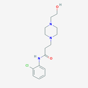 molecular formula C15H22ClN3O2 B247977 N-(2-chlorophenyl)-3-[4-(2-hydroxyethyl)piperazin-1-yl]propanamide 
