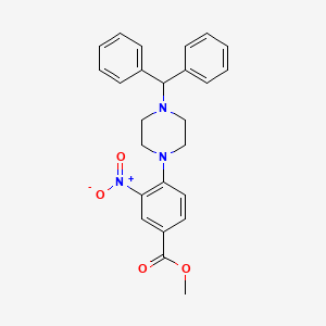 Methyl 4-(4-benzhydrylpiperazino)-3-nitrobenzenecarboxylate