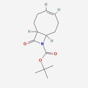 molecular formula C14H21NO3 B2479773 叔丁基(1S,4Z,8R)-10-氧代-9-氮杂双环[6.2.0]癸-4-烯-9-羧酸酯 CAS No. 1335031-96-3