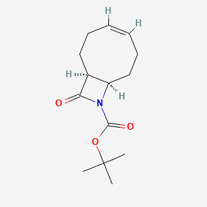 molecular formula C14H21NO3 B2479773 tert-ブチル(1S,4Z,8R)-10-オキソ-9-アザビシクロ[6.2.0]デク-4-エン-9-カルボン酸エステル CAS No. 1335031-96-3