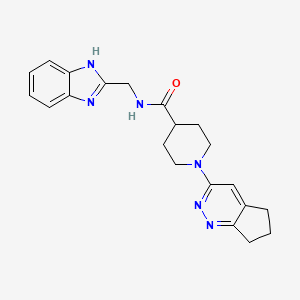 N-[(1H-1,3-benzodiazol-2-yl)methyl]-1-{5H,6H,7H-cyclopenta[c]pyridazin-3-yl}piperidine-4-carboxamide