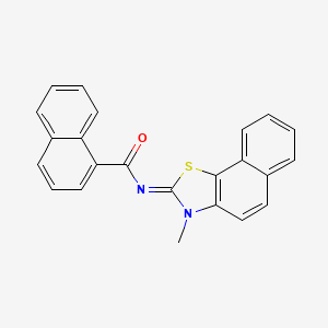 N-(3-methylbenzo[g][1,3]benzothiazol-2-ylidene)naphthalene-1-carboxamide