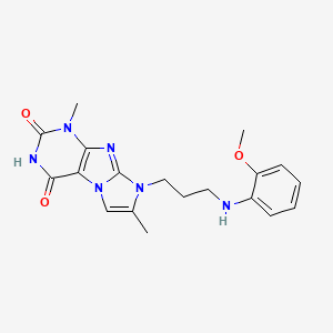 8-(3-((2-methoxyphenyl)amino)propyl)-1,7-dimethyl-1H-imidazo[2,1-f]purine-2,4(3H,8H)-dione