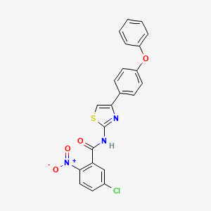 molecular formula C22H14ClN3O4S B2479799 5-氯-2-硝基-N-[4-(4-苯氧基苯基)-1,3-噻唑-2-基]苯甲酰胺 CAS No. 330201-27-9