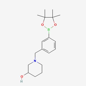 1-[[3-(4,4,5,5-Tetramethyl-1,3,2-dioxaborolan-2-yl)phenyl]methyl]piperidin-3-ol