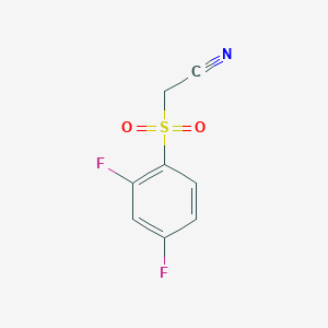 molecular formula C8H5F2NO2S B2479852 [(2,4-Difluorophenyl)sulfonyl]acetonitrile CAS No. 1153970-85-4