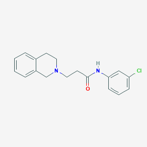 molecular formula C18H19ClN2O B247986 N-(3-chlorophenyl)-3-(3,4-dihydro-2(1H)-isoquinolinyl)propanamide 