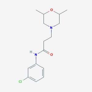 N-(3-chlorophenyl)-3-(2,6-dimethylmorpholin-4-yl)propanamide